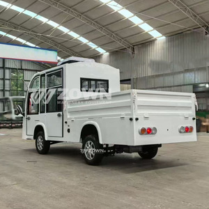 Comfort Enclosed Cabin Electric <b>Flatbed</b> Transport <b>Truck</b> Custom Color For Resort Industrial Park - Product Image 6