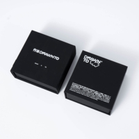 Boîte cadeau personnalisée en carton rigide noir mat avec fermeture magnétique et bande de sécurité détachable, emballage de luxe pour parfums et cosmétiques