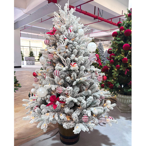 Wholesale Luxury High Quality Full PVC Eco-Friendly 150cm Hinged Standing Spruce Artificial <b>Christmas</b> <b>Tree</b> LED Lights Warm <b>White</b> - Product Image 1
