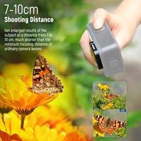 Objectif macro NEEWER 15X 46 mm avec cadre en alliage d'aluminium, verre pour caméra d'action Hero 12/11/10/9/8/7/6, filtre HD multi-couches anti-reflet