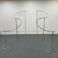 Support de toile de fond métallique carré en forme de S pour rideaux transparents, support d'arche de mariage en spirale pour décoration de photomaton rustique