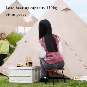 مقعد المازا خفيف الوزن للغاية قابل للطي من سبائك الألومنيوم التخزين المحمول للتخييم في الهواء الطلق براز الصيد القابل للطي - Product Image 5