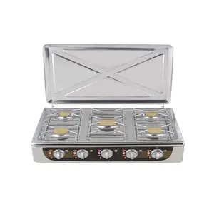 competitive reasonable price easy clean stainless steel gas stove cover splashed guard 5 burner inox cooker