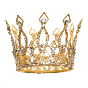 All'ingrosso accessori per capelli da sposa corona da <span class=keywords><strong>principessa</strong></span> con strass rotondi - Product Image 1