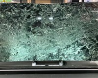 Dalles de marbre vert en pierre naturelle verte de luxe importées Verde Alpi Carreaux de marbre Table d'appoint Table basse