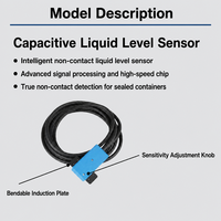 Capteur de niveau de liquide capacitif Jingjiang TE-DRY avec indicateur LED visuel, NPN PNP NO NC, distance de détection réglable, précision de 1,5 mm