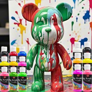Khy mới <span class=keywords><strong>2025</strong></span> chất lỏng gấu chất lỏng gấu sơn Kit Halloween tự làm chất lỏng đổ gấu Kit với 12 màu sơn - Product Image 1