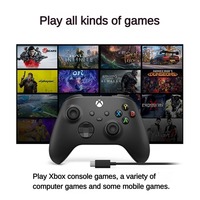 Microsoft untuk Pengontrol Nirkabel (Hitam Matte) + Kabel USB-C Hand Shank untuk Adaptor untuk /PC/tablet/Ponsel