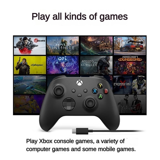 Microsoft for Wireless Controller (matte Black) + USB-C Cable Hand Shank for Adapter for /PC/tablet/mobile Phone