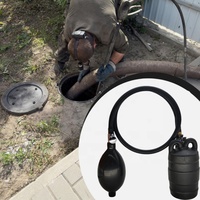 Petit bouchon de tuyau d'égout autoportant DN50-200 à gonflage manuel avec airbag en caoutchouc pour blocage d'eau, bouchon de test de tuyau d'eau