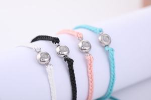 <span class=keywords><strong>Pulsera</strong></span> Trenzada Ajustable Personalizada con <span class=keywords><strong>Foto</strong></span>, Pulseras de Proyección para Parejas con <span class=keywords><strong>Foto</strong></span> - Product Image 6