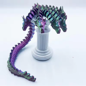 Trendy leveranciers groothandel decoraties 3D geprinte plastic Frozen film tv thema 1/12 schaal vijfkoppige slang Chinese draak - Product Image 2
