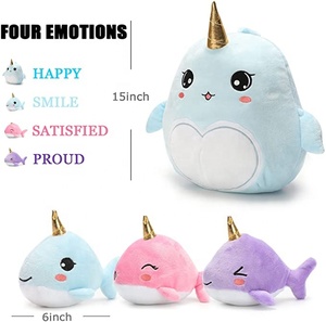 Peluche <span class=keywords><strong>Unicorno</strong></span> Narvalo da 15 Pollici, Morbido Peluche Mamma Balena con 3 Cuccioli <span class=keywords><strong>Unicorno</strong></span>, Giocattolo Regalo per Bambini, <span class=keywords><strong>Cuscino</strong></span> Narvalo - Product Image 4