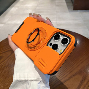 Trượt Máy Ảnh Bảo Vệ Xoay Đứng Từ Trường Hợp Điện Thoại Cho Iphone 17 16 15 14 13 12 11 Pro Max Hai Lớp Bảo Vệ Bìa - Product Image 3