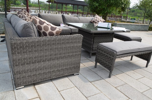 Ensemble de canapés de <span class=keywords><strong>jardin</strong></span> contemporains <span class=keywords><strong>Salon</strong></span> sectionnel en rotin PE Mobilier d'extérieur moderne bon marché de luxe confortable et haut de gamme en Chine - Product Image 5