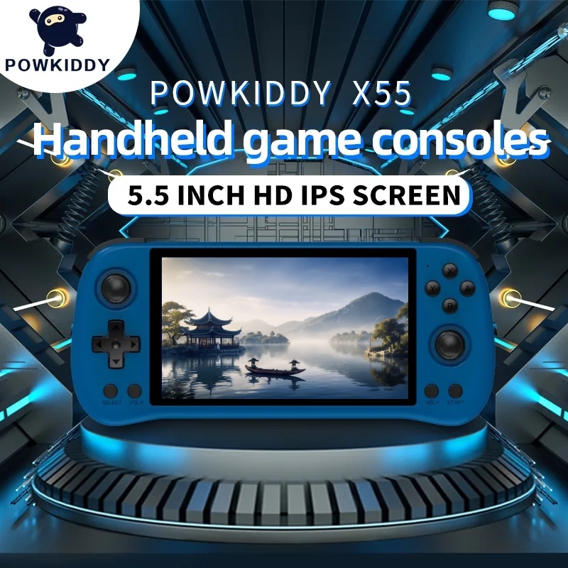 レトロゲーム Powkiddy Model X55 機体 5.5インチ携帯ゲーム機 PS2