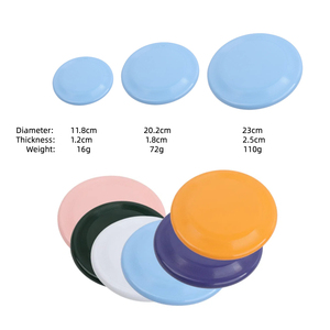 Commercio all'ingrosso eco-friendly Logo personalizzato cane giocattolo da addestramento all'aperto durevole disco volante interattivo <span class=keywords><strong>di</strong></span> piccole dimensioni fatto in plastica morbida PE - Product Image 5