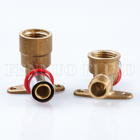 Raccord coudé à pression plaqué mur Raccord de plomberie Pex Raccord en laiton PEX 16mm pour ligne de tuyau en cuivre