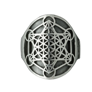 Haute Qualité Hommes Géométrie Sacrée <span class=keywords><strong>Sceau</strong></span> Salomon Kabbale Amulette Anneau 316l En Acier Inoxydable <span class=keywords><strong>Metatron</strong></span> Cube Anneaux <span class=keywords><strong>De</strong></span> Mode - Product Image 1
