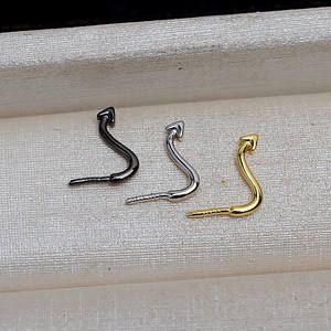 อุปกรณ์ตกแต่งรูปหางปีศาจเล็กๆ ทำมือจากเงินแท้ S925 สไตล์บาโรก สำหรับงาน DIY รูปทรงอเนกประสงค์ พร้อมห่วงกลวง 4139-อุปกรณ์ทำเครื่องประดับ - Product Image 1