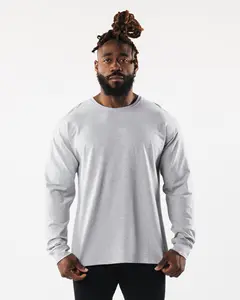 Custom Y2K Full Screen Print Loose Dropped Shoulders Street Wear Hip Hop Cotton Jersey Long Sleeve T-Shirt For Men