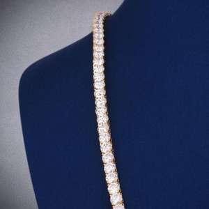 Grown Lab Created <b>Diamond</b> <b>Necklace</b> 925 Sterling <b>Silver</b> Luxury Chain for Wedding Gift - Product Image 2