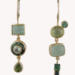 Orecchini Pendenti Asimmetrici Vintage per Donne, Gioielli Artistici da Vacanza, Accessori Moda - Product Image 1