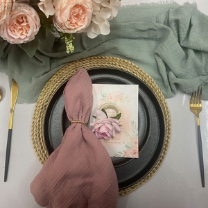 <span class=keywords><strong>Serviette</strong></span> de <span class=keywords><strong>Table</strong></span> 100 % <span class=keywords><strong>Coton</strong></span> Lavable Naturelle - Product Image 5