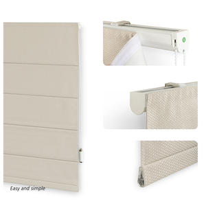 ستائر رومانية ذكية من ديي مصنوعة من الكتان والجوت الطبيعي مع محرك آلي للتحكم الذاتي في المنزل - Product Image 5