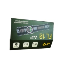 Boîte d'emballage en carton rigide magnétique écologique personnalisée pour lampe torche, avec revêtement UV, gaufrage et insert en mousse recyclable 20*8.5*5 CM