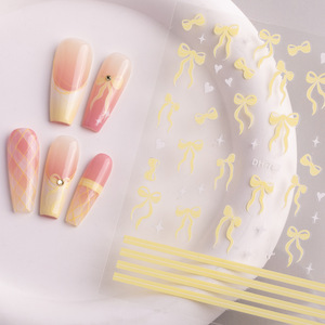 Autocollants pour ongles en forme de nœud papillon, simples, à faire soi-même, pour la décoration des ongles, accessoires de manucure - Product Image 2