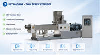 Extrudeuse automatique de riz artificiel à double vis en acier inoxydable haute capacité pour ligne de production de riz nutritionnel et riz fortifié