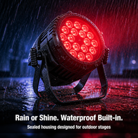 Projecteurs LED RGBW DMX étanches IP65 (18 pièces) avec lumière du jour 6000K et IRC 95 pour éclairage extérieur de scène, concerts, DJ et bars
