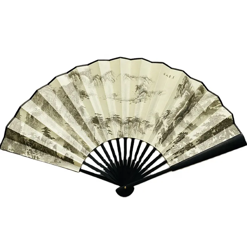 IN STOCK 18 colori stile retrò cinese tradizionale 13 pollici grande ventaglio pieghevole IN seta carta di bambù ventilatore a mano