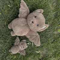 Porte-clés chauve-souris Halloween mignon animal en peluche chauve-souris jouets en peluche poupée porte-clés sac voiture pendentif porte-clés avec peluche jouet pour enfants cadeau