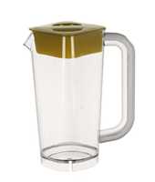 Carafe à eau en PC de qualité alimentaire avec poignée - Carafe à boisson transparente avec couvercle coloré pour café et maison Bouilloire à eau durable