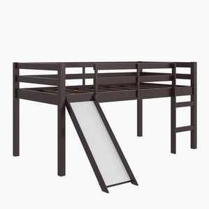<span class=keywords><strong>Lit</strong></span> jumeau à mezzanine basse pour enfants avec toboggan Cadre de <span class=keywords><strong>lit</strong></span> mezzanine <span class=keywords><strong>junior</strong></span> en bois de pin massif avec toboggan en bois d'ingénierie et échelle intégrée - Product Image 2