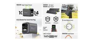 Estación de Energía Portátil de 1800W, 1024Wh, Fuente de Energía Portátil, Estación de Energía de Respaldo para el Hogar, FOSSIBOT F1800 - Product Image 3