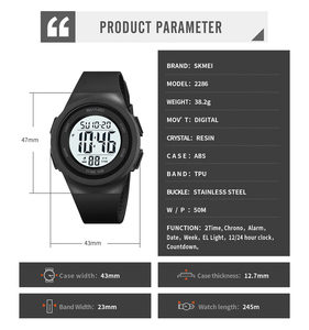 <span class=keywords><strong>Montre</strong></span> de sport numérique de luxe SKMEI 2286 de style moderne <span class=keywords><strong>pour</strong></span> adolescents et filles, étanche <span class=keywords><strong>pour</strong></span> enfants, promotion limitée de Noël - Product Image 2