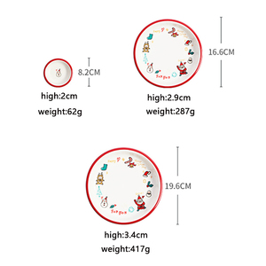Hand-painted Ceramic Dinner <strong>Set</strong> 3 Pieces <strong>Christmas</strong> Designs Ceramic Dinnerware Plates <strong>Crockery</strong> Mixing 4.5 Inch Bowls - Product Image 3