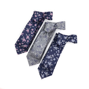Cravate <span class=keywords><strong>homme</strong></span> en microfibre jacquard tissée, motif floral, respirante, formelle, 8 cm, style mode abordable - Product Image 2
