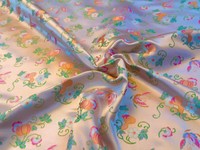 Tissu en soie de luxe imprimé motif citrouille, textile en soie douce de haute qualité pour robes, foulards, textiles de maison, tissu en soie personnalisable