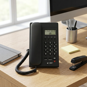Telefono Fisso con Filo per Ufficio, Hotel e Casa, Vendita Diretta dalla Fabbrica, Telefono da Scrivania Senza Batteria con Identificazione del Chiamante - Product Image 1