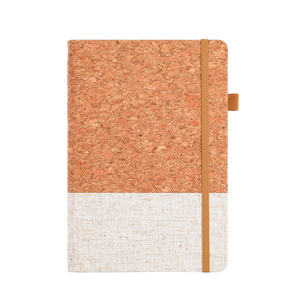 IStapromo Gifts Personalized A5 Business Notebook Custom Logo Printed Lined Hardcover Journal Eco Friendly Cork Fabric Stitched - Product Image 5