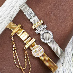 <span class=keywords><strong>Bracelet</strong></span> à breloques en argent 925 avec fermoir en forme de cœur de la série Reflexions, style cubain avec zircon, pour la création de bijoux féminins, idéal comme cadeau - Product Image 3