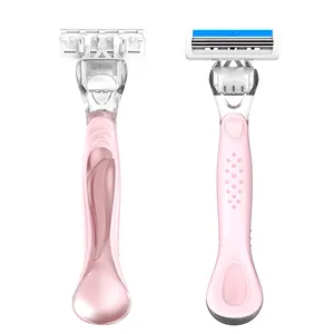 Three 3 blades women razor System replaceable blade and cartridges