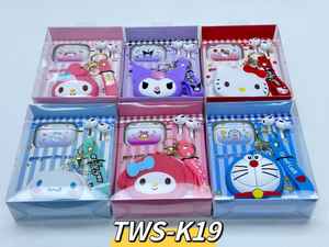 Audífonos Bluetooth TWS de Dibujos Animados Kuromi My Melody Pochacco Pompompurin, Audífonos Intrauditivos Inalámbricos con Estuche de Silicona y Cordón Bonito - Product Image 6