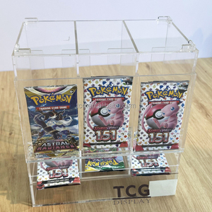 Distributore a <span class=keywords><strong>3</strong></span> Slot per <span class=keywords><strong>Pokemon</strong></span> di Alta Qualità in Acrilico, Impilabile, Direttamente dalla Fabbrica TCG - Product Image 1