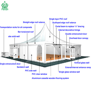 Gloednieuwe Aluminium Marquee Buitentent 30X30 Pagode Type Voor Buiten - Product Image 6