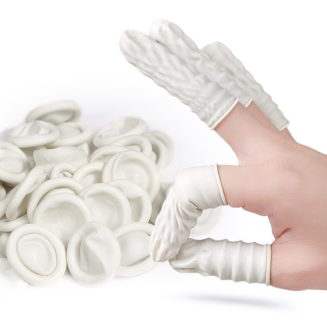 500g Disposable Cleanroom Antistatic Safety ESD Antistatic ESD Conductive Latex Finger Cot